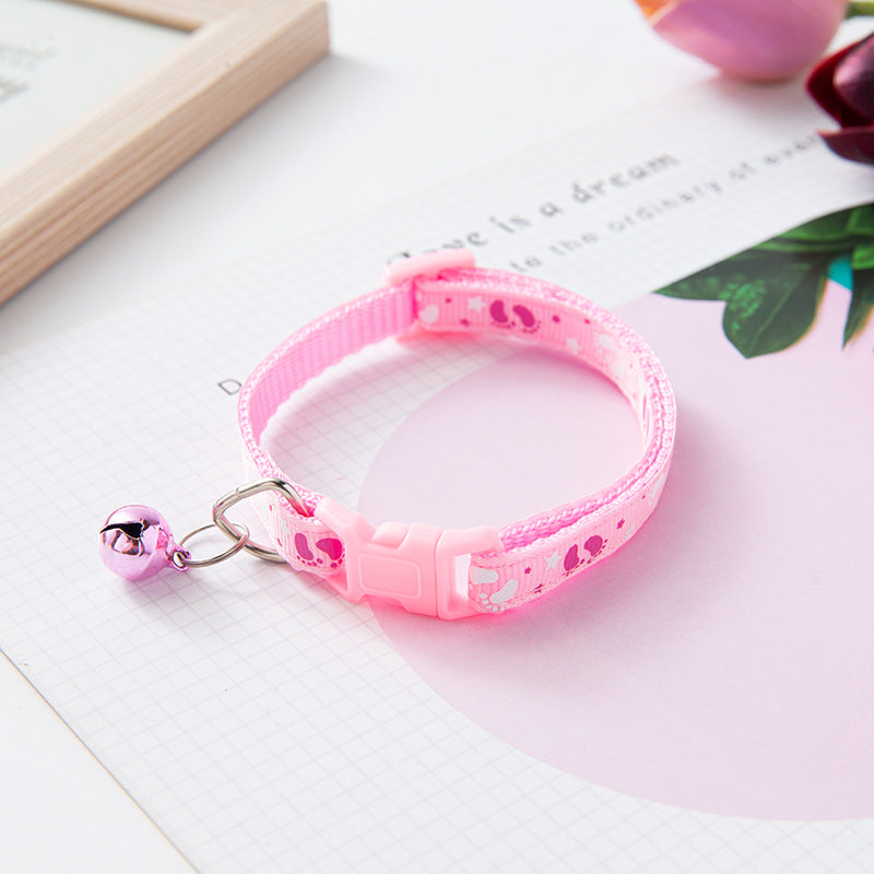 Double Footprints Bell Collar for Cats and Dogs