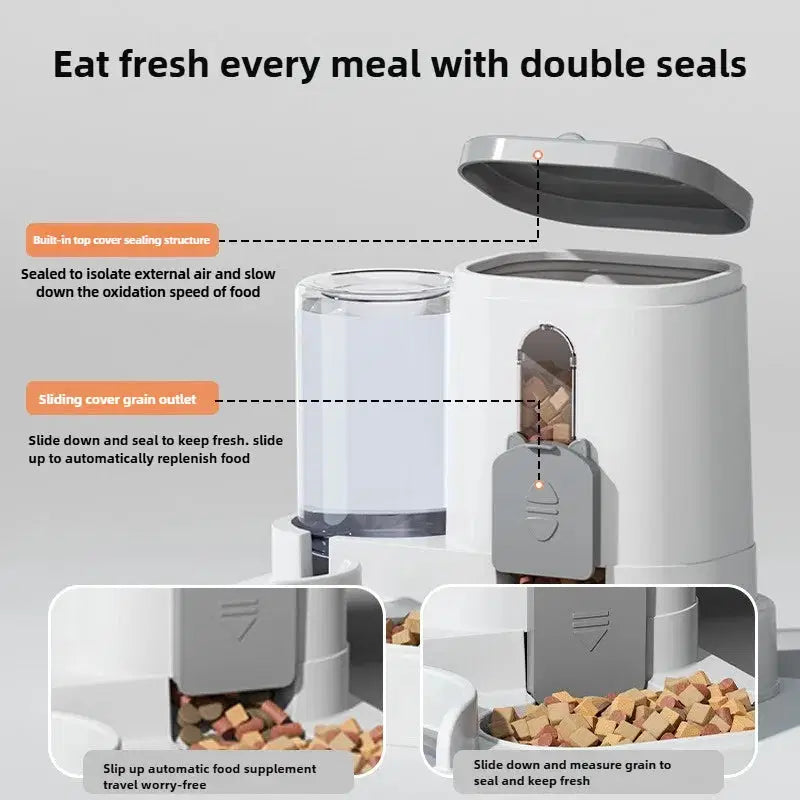 Automatic Pet Feeder with Water FountainAutomatic Pet Feeder