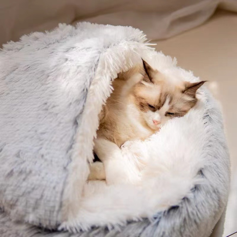 Cozy Nest Semi-Closed Pet Bed for Cats and Small DogsCozy Nest Semi-Closed Pet Bed