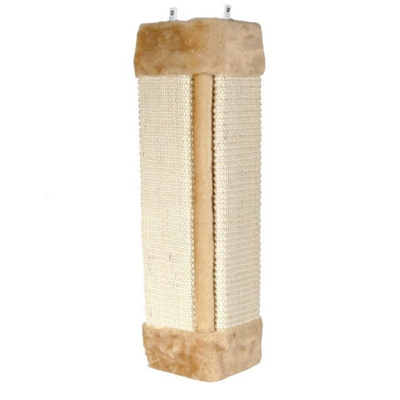Creative Cat Toy flat scratcher made of natural sisal in beige for cat playtime and furniture protection